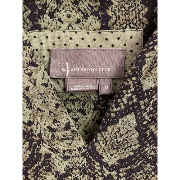 By Anthropologie Snakeskin Print Dress Casual Mini Dress Short Sleeve Shift - Picture 8 of 9